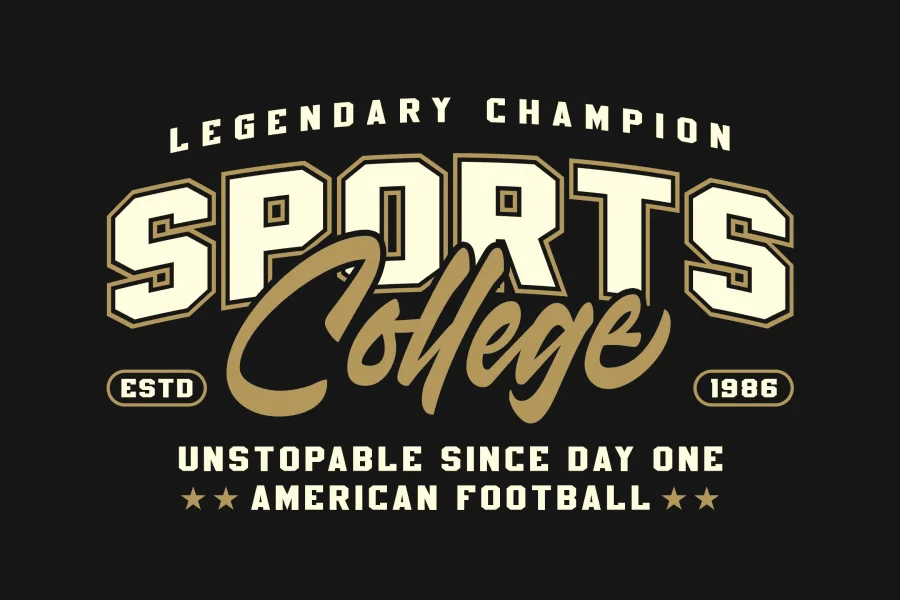 Golden Varsity Font Family preview 6