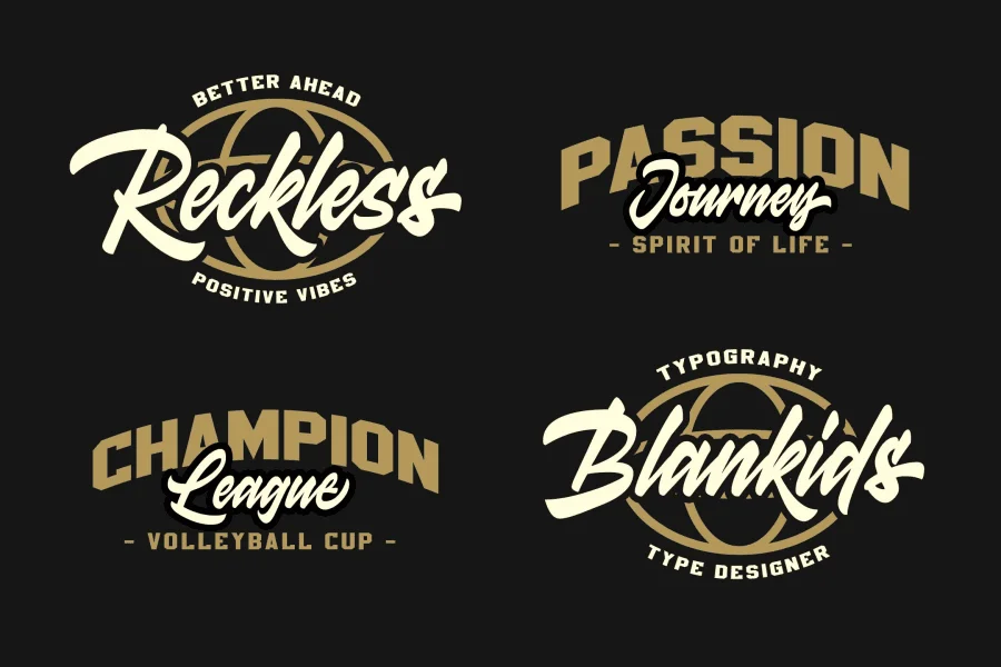 Golden Varsity Font Family preview 8