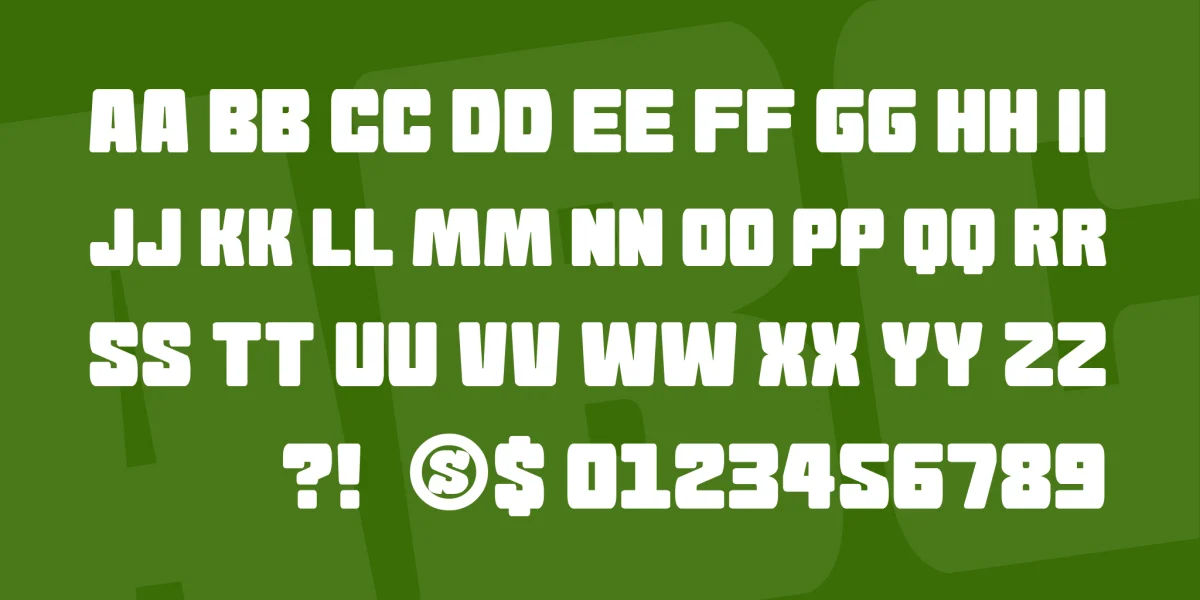 Goma Block Font preview 3