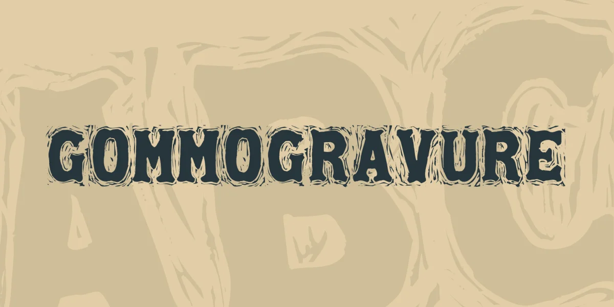 Gommogravure Font preview 2