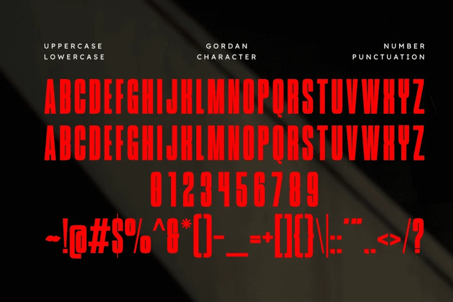 Gordan Font preview 2