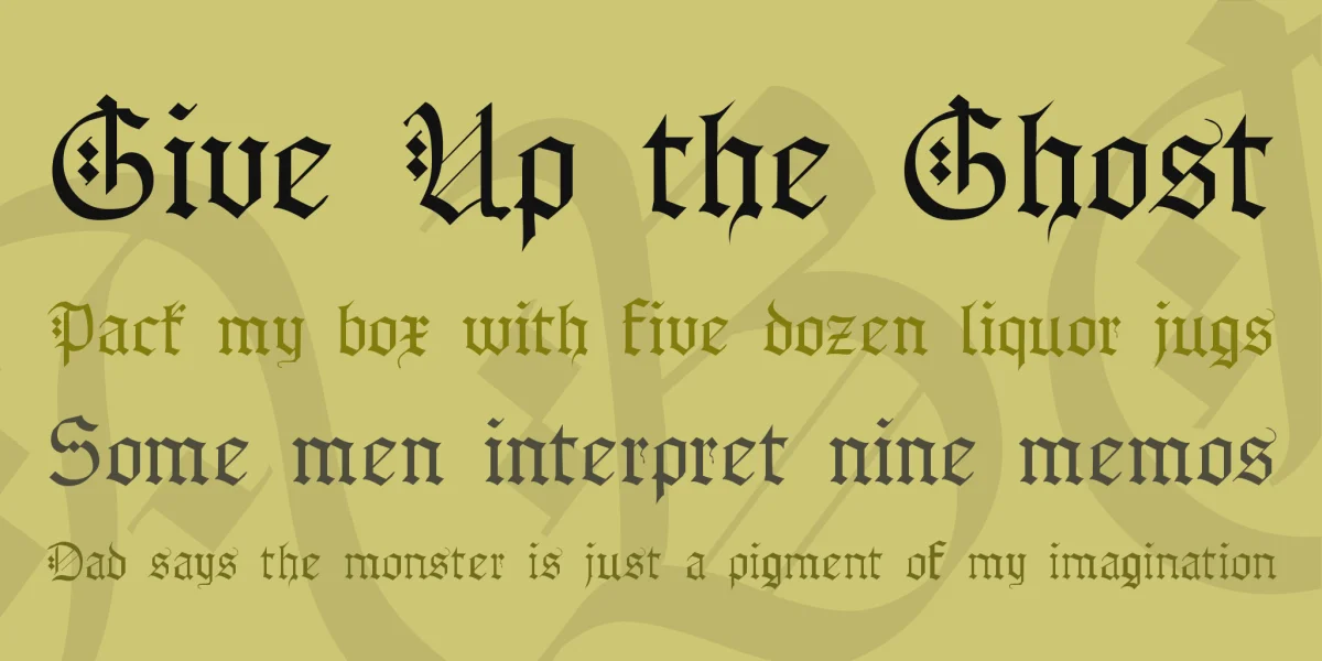 Gothenburg Fraktur Font preview 2