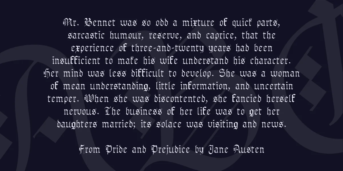 Gothenburg Fraktur Font preview 3