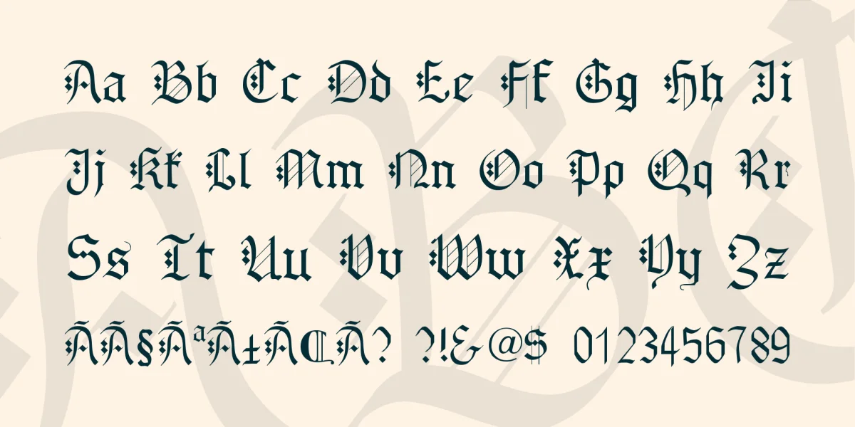 Gothenburg Fraktur Font preview 4