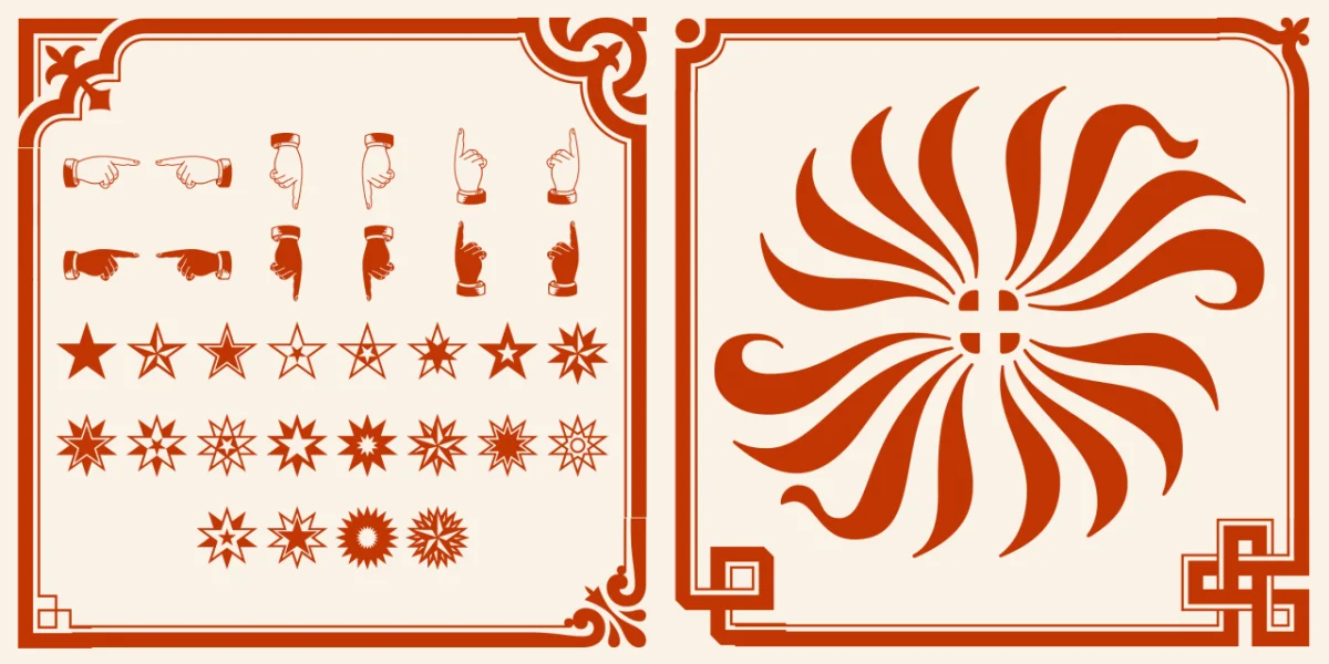 Gothic Extras Font Family preview 3