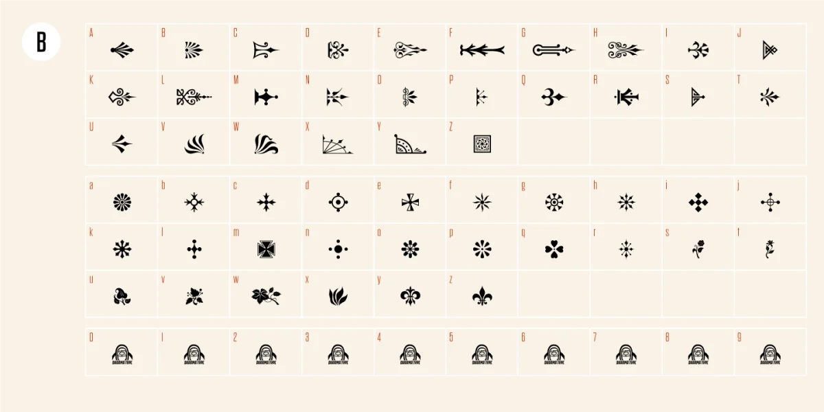 Gothic Extras Font Family preview 6