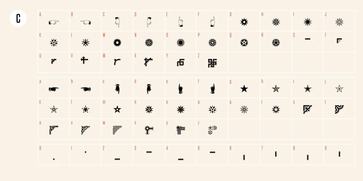 Gothic Extras Font Family preview 7