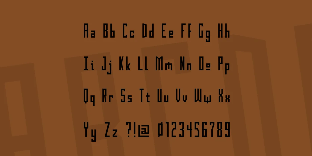 Gothik#107 Font preview 3