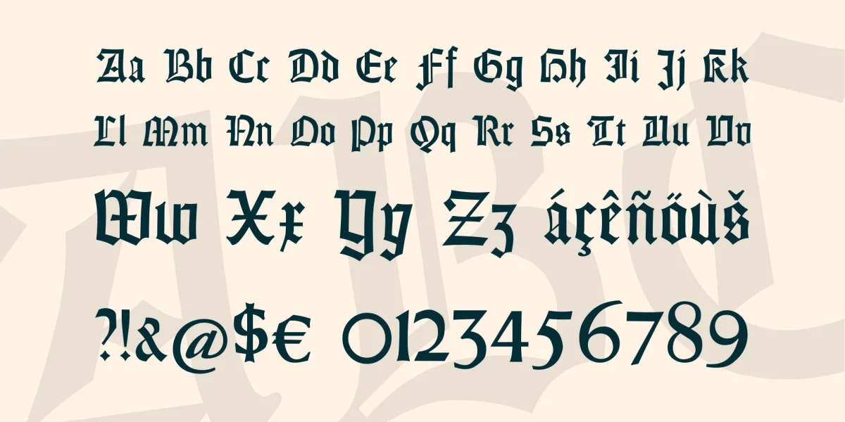 Gotisch Weiss UNZ1A Font Family preview 4