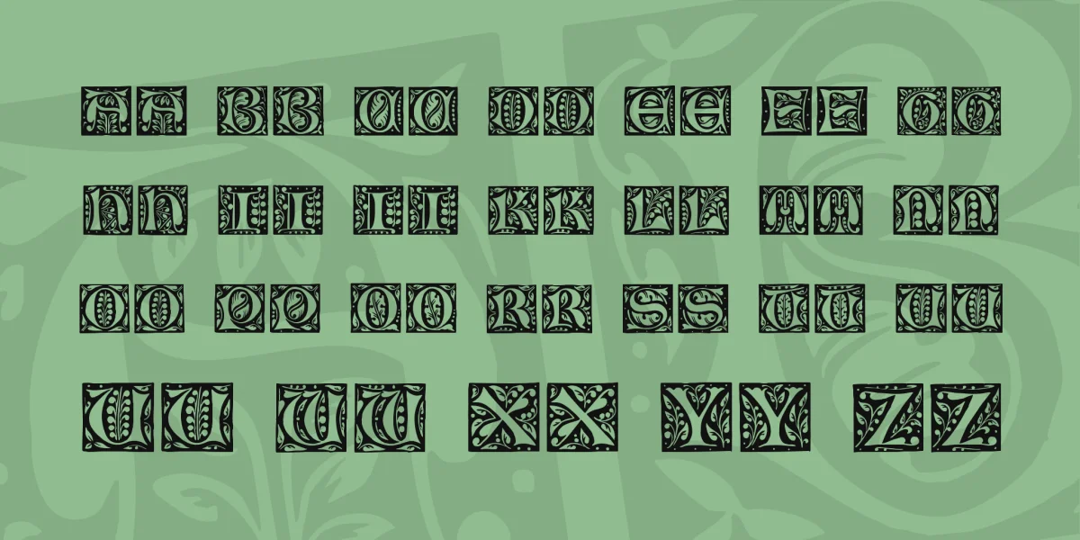 Gotische Initialen Font preview 2