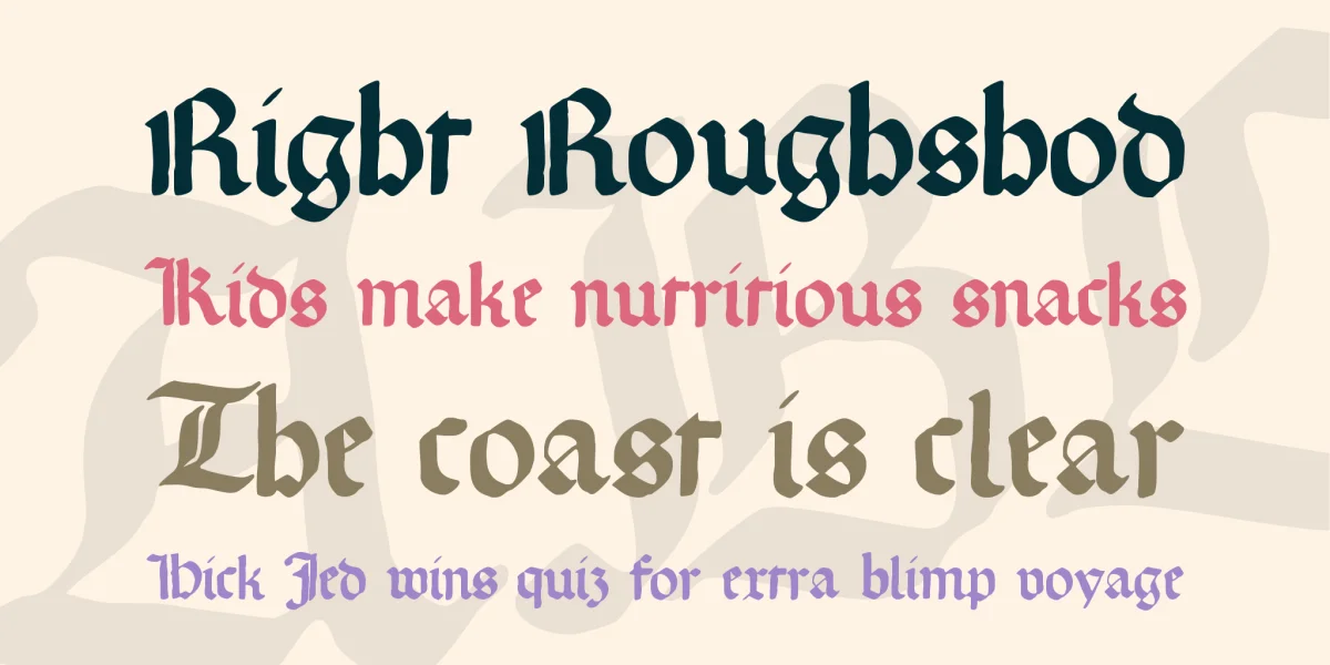 Gotische Missalschrift Font preview 2