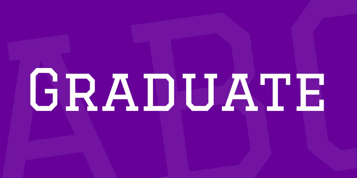 Graduate Font preview 2