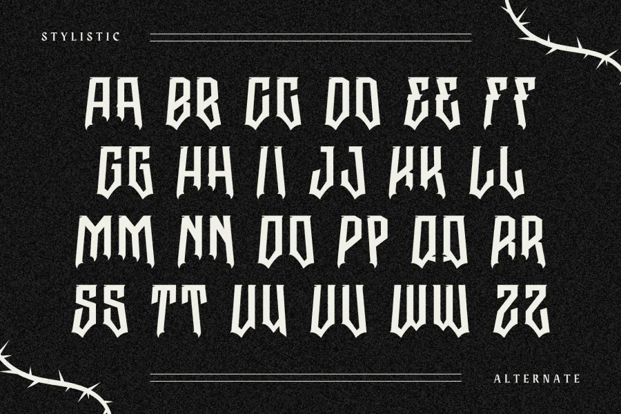 Graen Metal Font preview 14