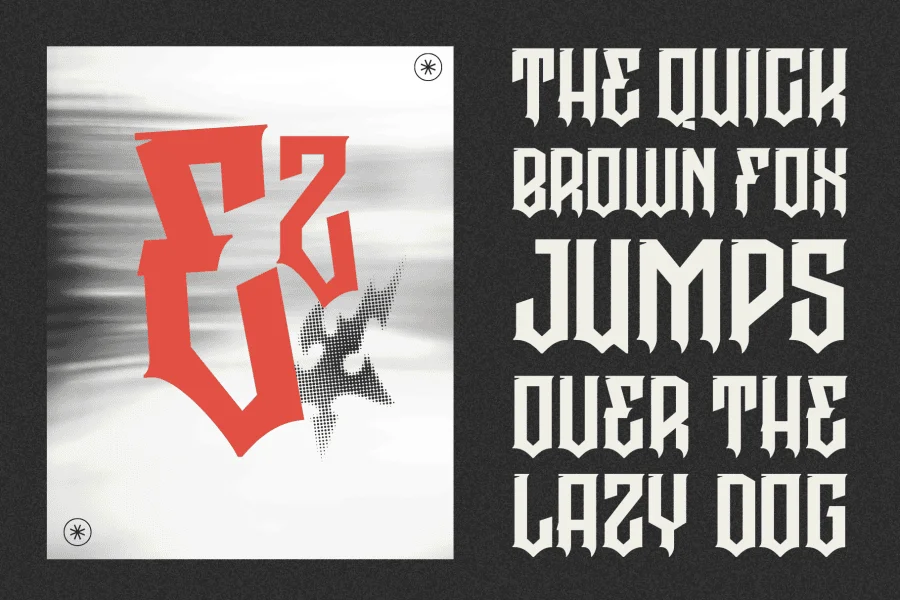 Graen Metal Font preview 5