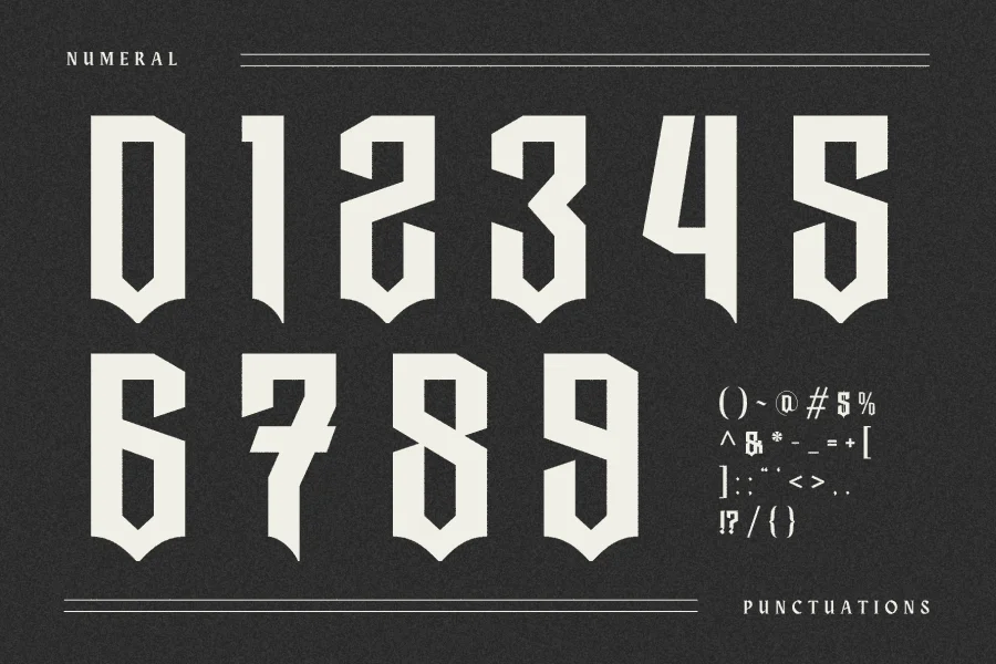Graen Metal Font preview 9