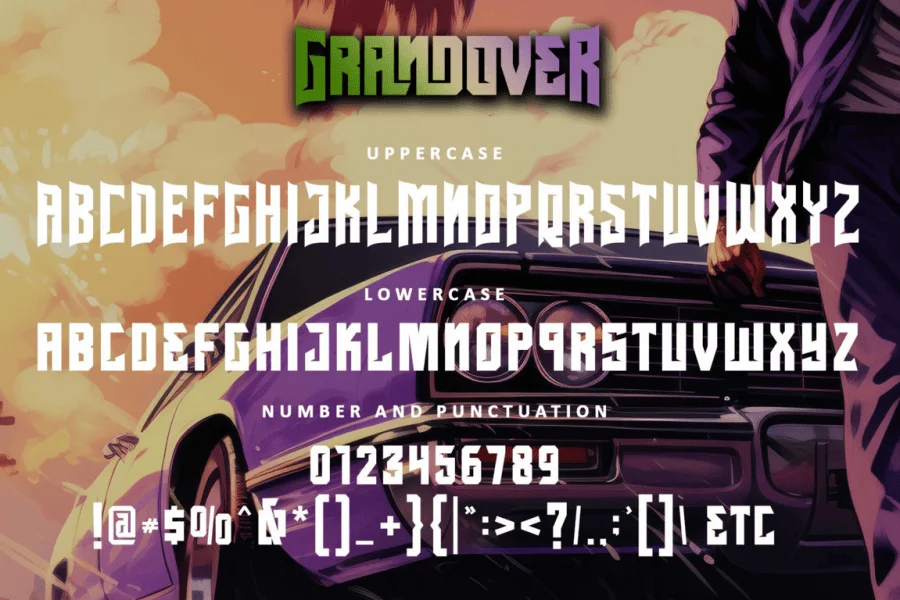 Grandover - Personal use Font preview 8
