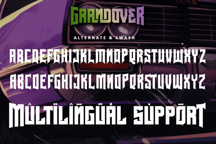 Grandover - Personal use Font preview 9