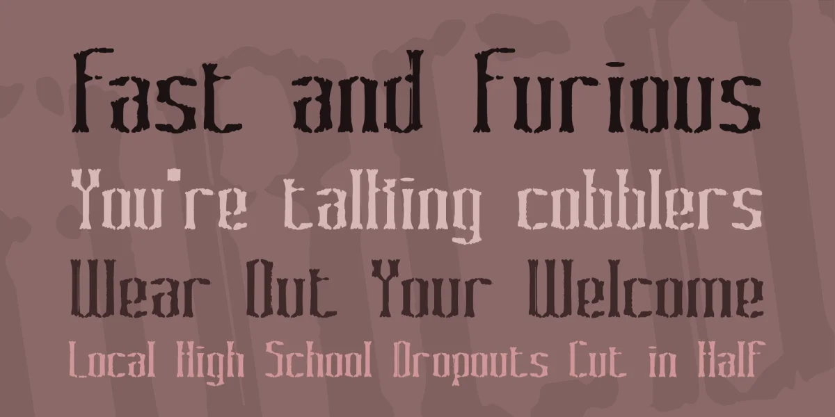 Graveyard BRK Font preview 2