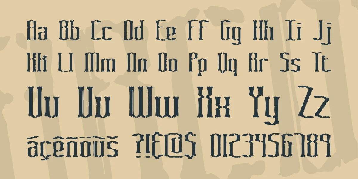 Graveyard BRK Font preview 3