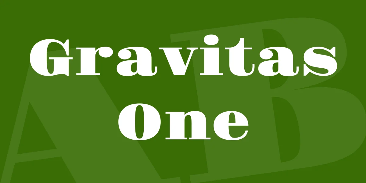 Gravitas One Font