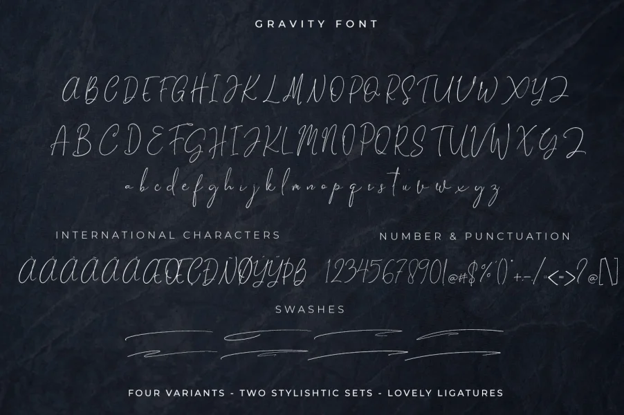 Gravity Handwritten Font preview 14
