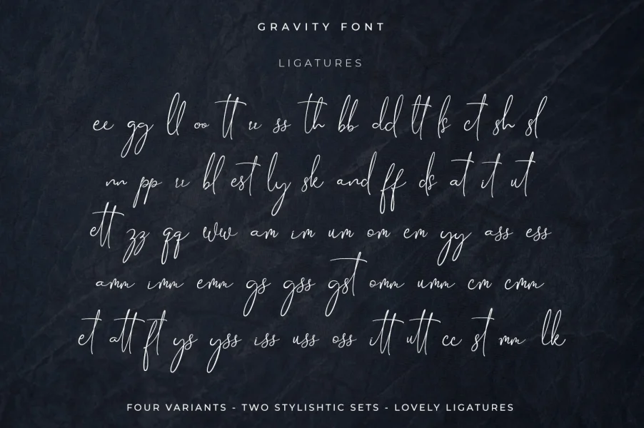 Gravity Handwritten Font preview 15