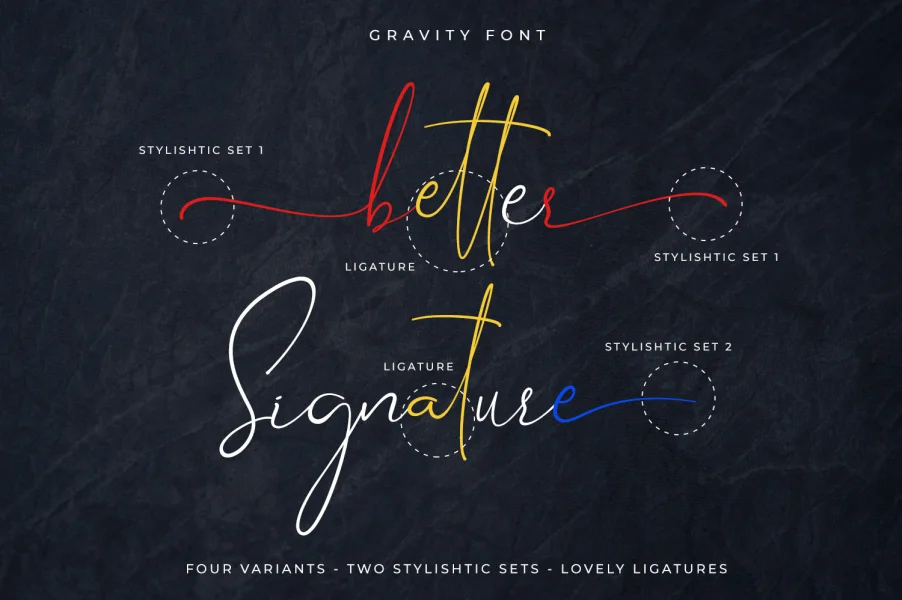 Gravity Handwritten Font preview 2