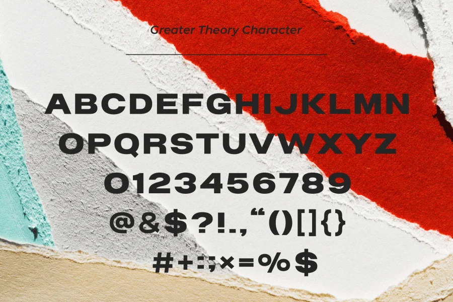 Greater Theory Font preview 3