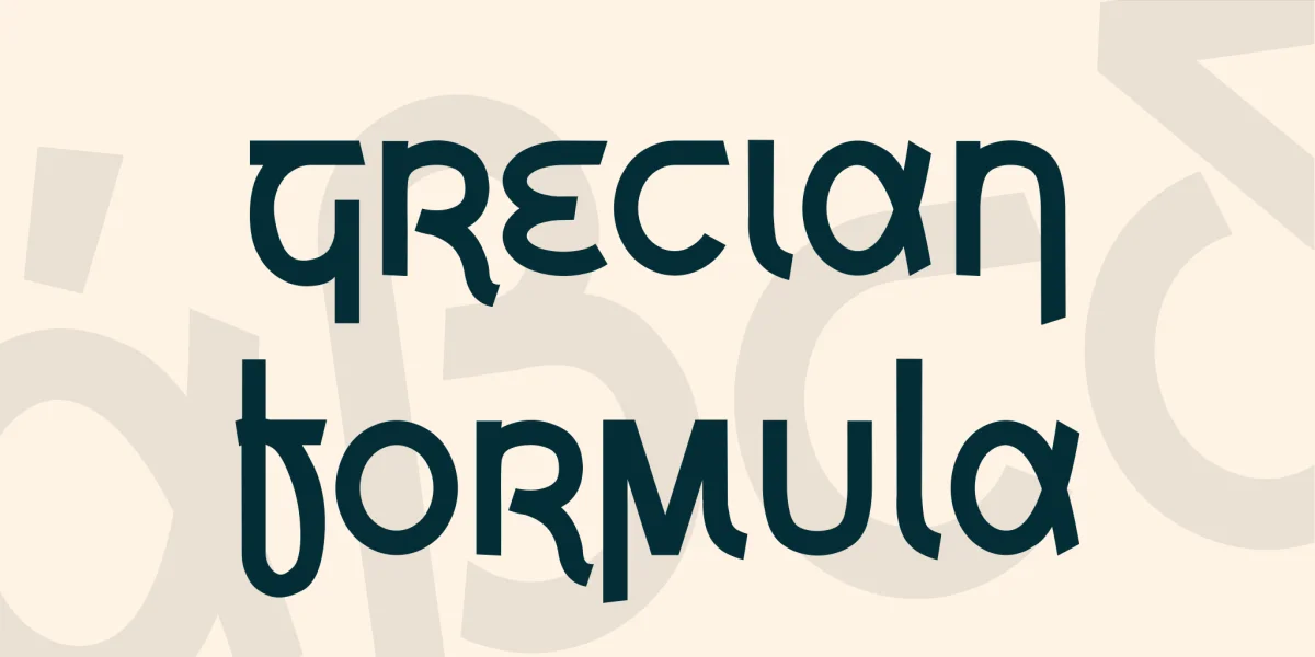 Grecian Formula Font preview 2