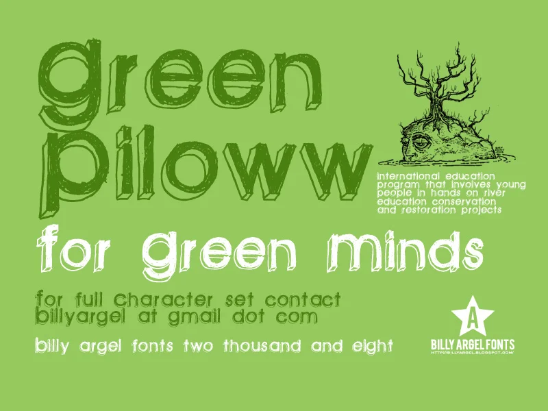 green piloww Font