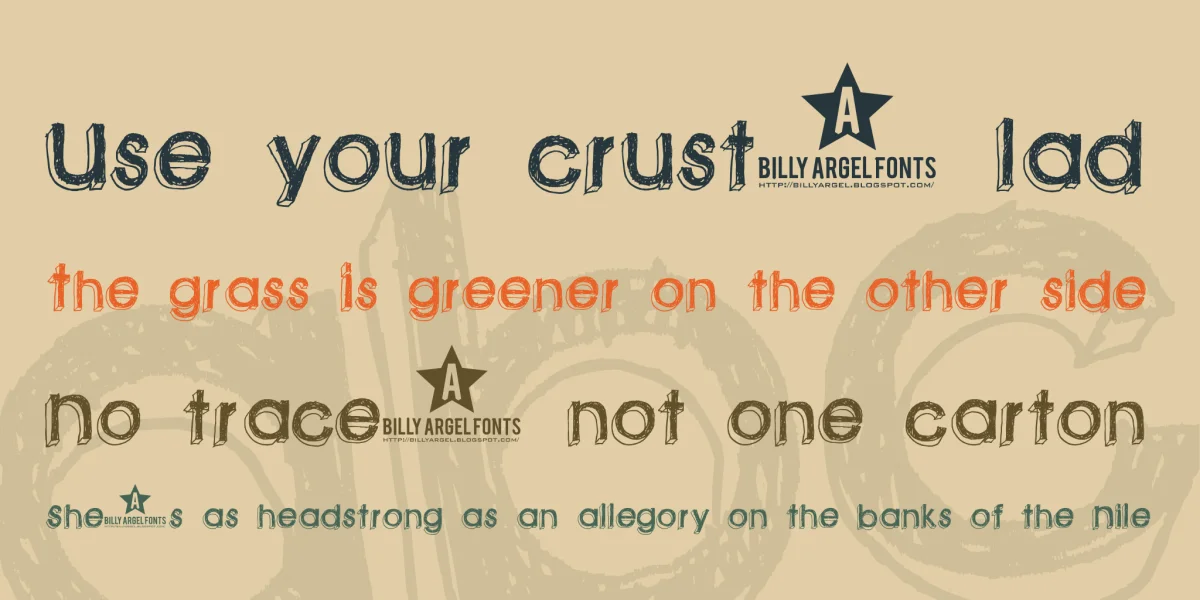 green piloww Font preview 3