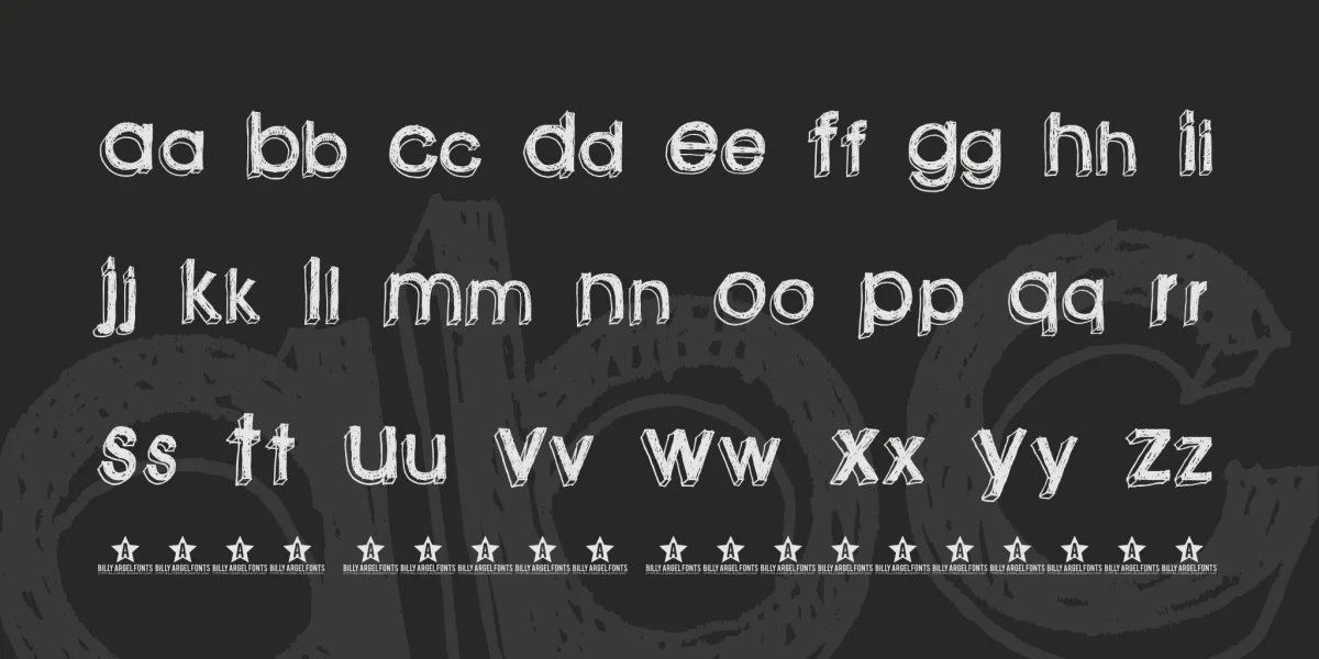 green piloww Font preview 4