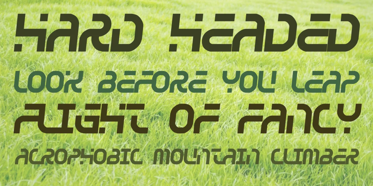Greenhouse gas Font preview 3