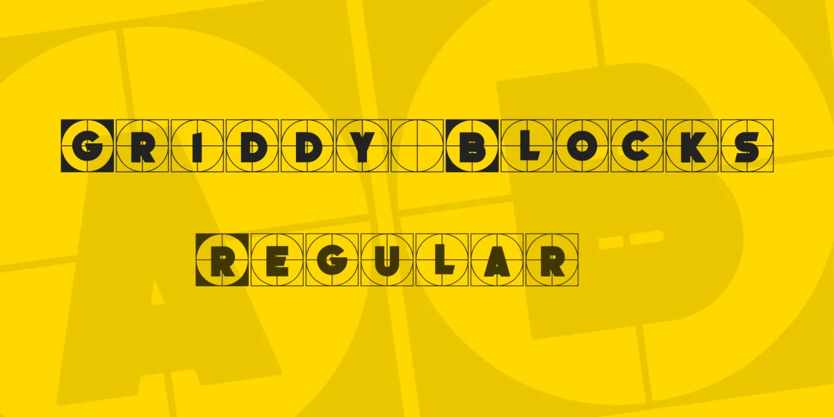 Griddy Blocks Font preview 2
