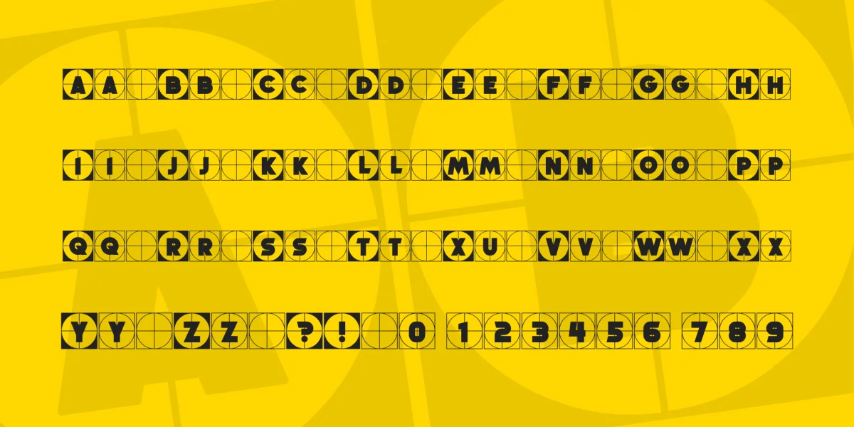 Griddy Blocks Font preview 3