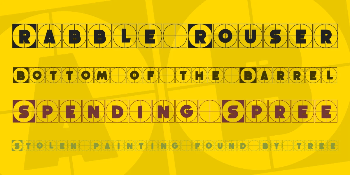 Griddy Blocks Font preview 4