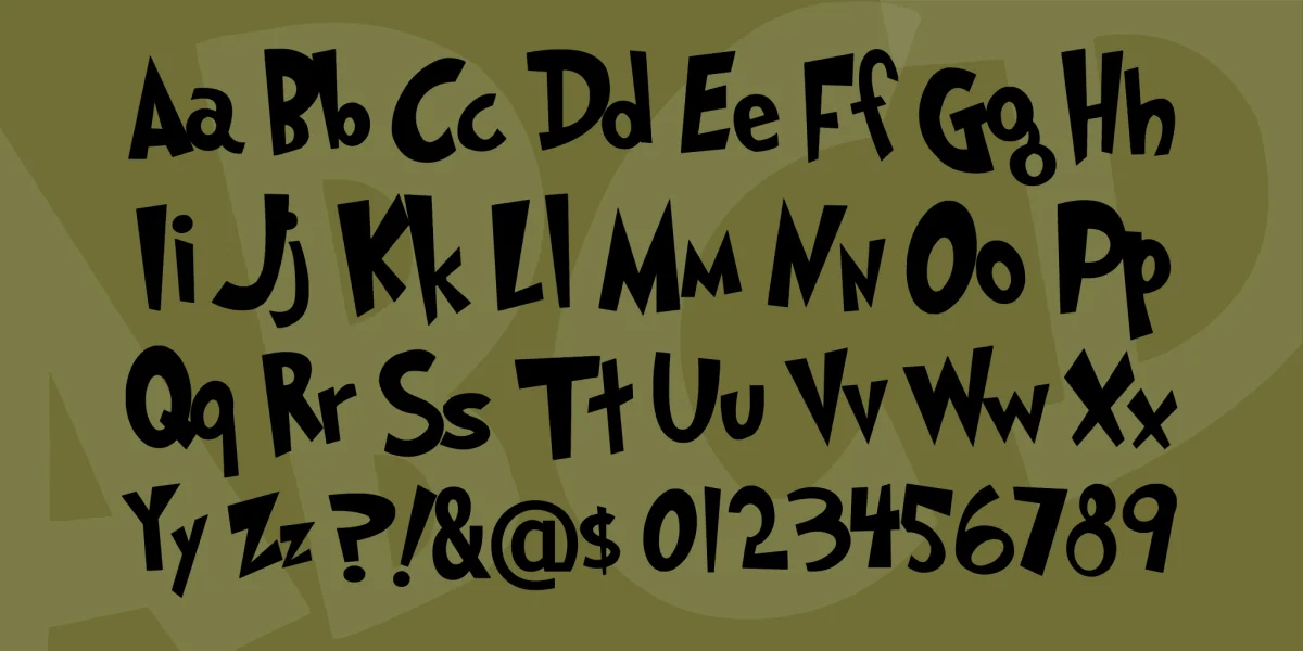 Grinched Font preview 2