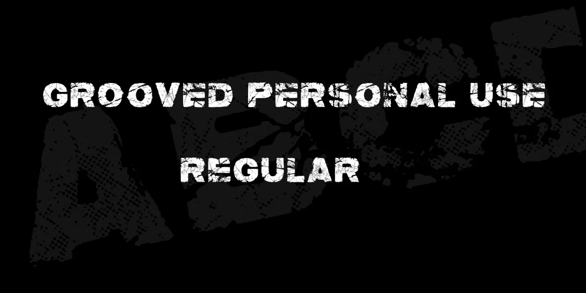 groOvEd PERSONAL USE Font preview 3