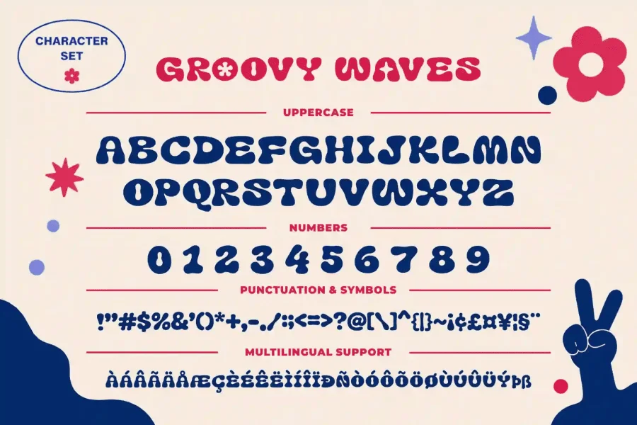 Groovy Waves Demo Font preview 5