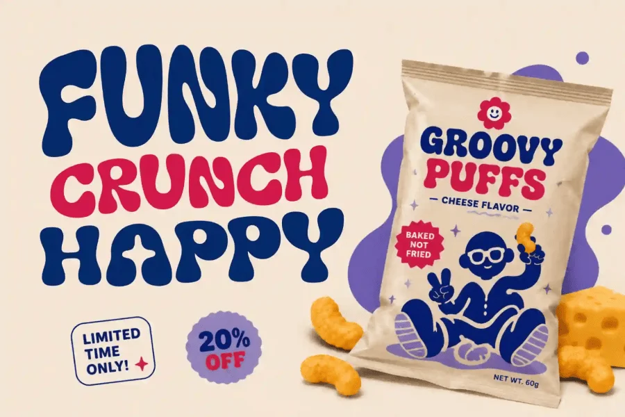 Groovy Waves Demo Font preview 8