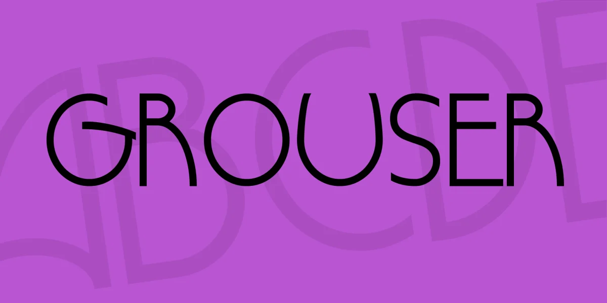 Grouser Font