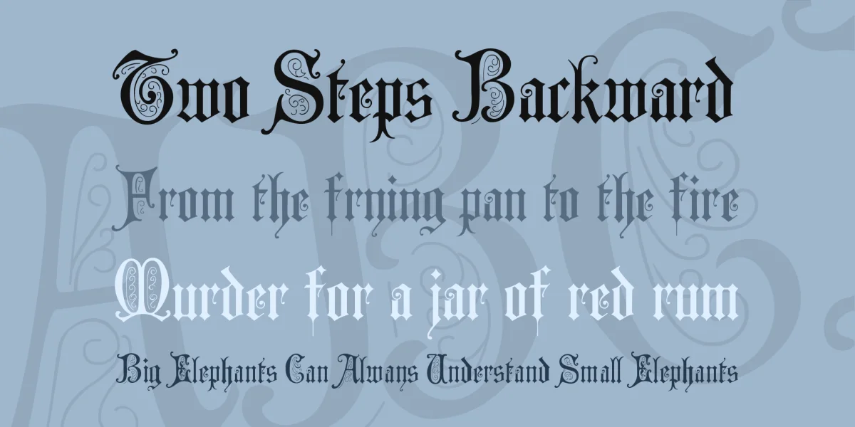 Grusskarten Gotisch Font preview 2