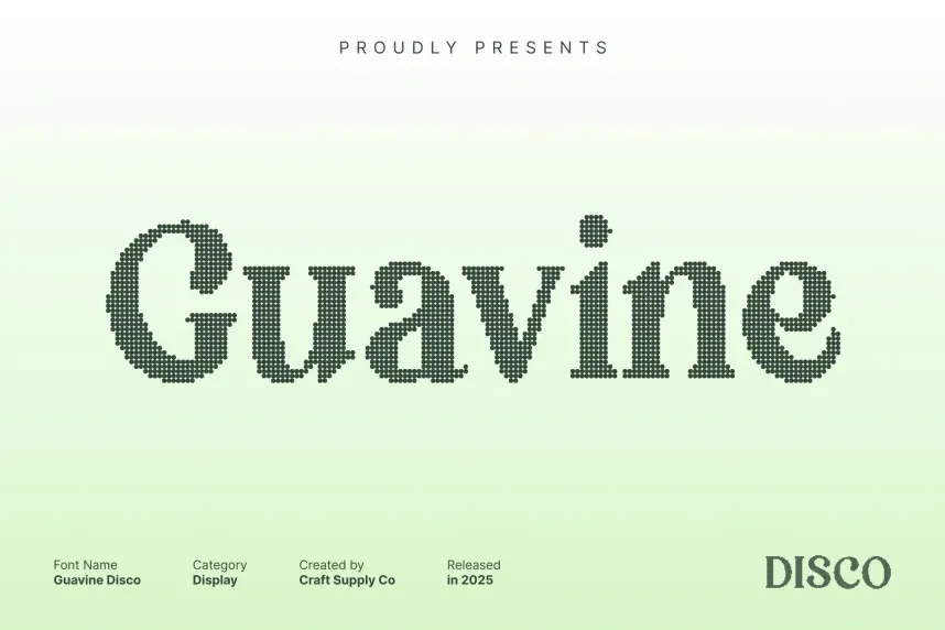 Guavine Disco Font preview 2