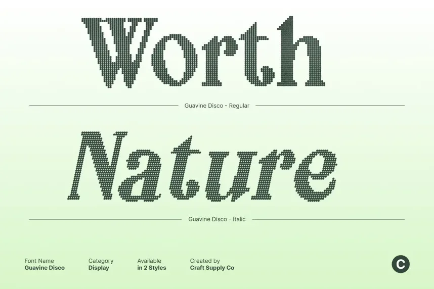 Guavine Disco Font preview 4