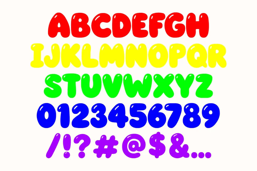 Guby Bambam Font preview 6