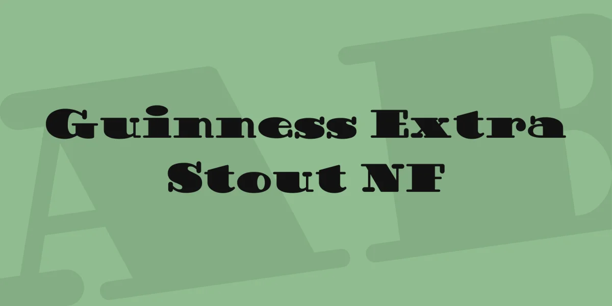 Guinness Extra Stout NF Font