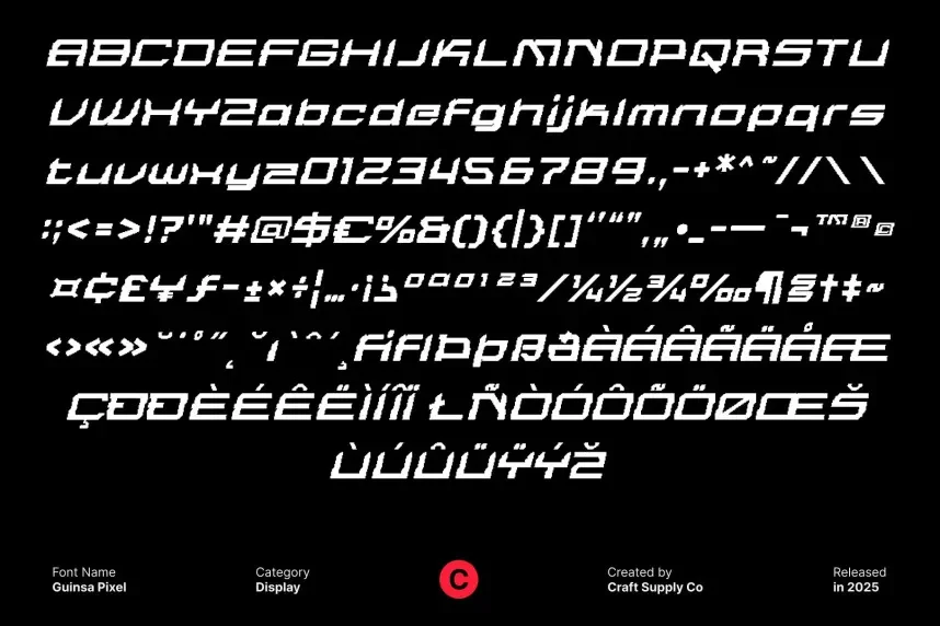 Guinsa Pixel Font preview 6