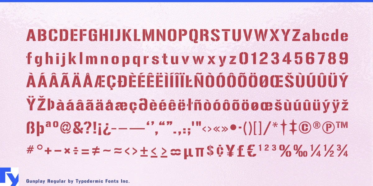 Gunplay Font Family preview 7