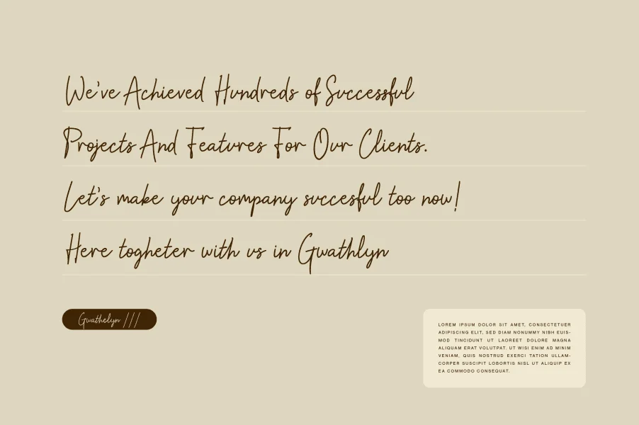Gwathlyn DEMO Font preview 17