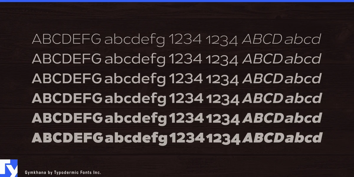 Gymkhana Font preview 4